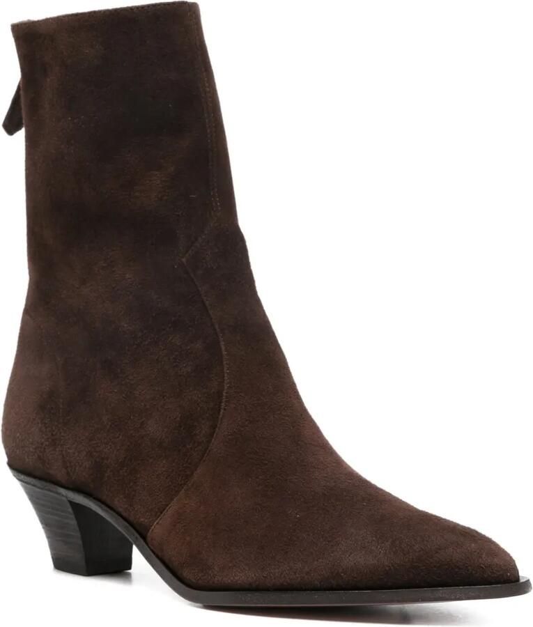 Aquazzura Brunswick suède enkellaarzen Bruin - Foto 2