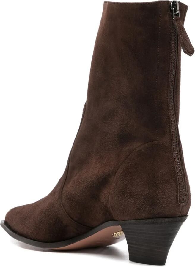 Aquazzura Brunswick suède enkellaarzen Bruin - Foto 3
