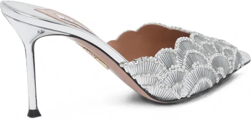 Aquazzura Ce Soir muiltjes 85 Zilver - Foto 4