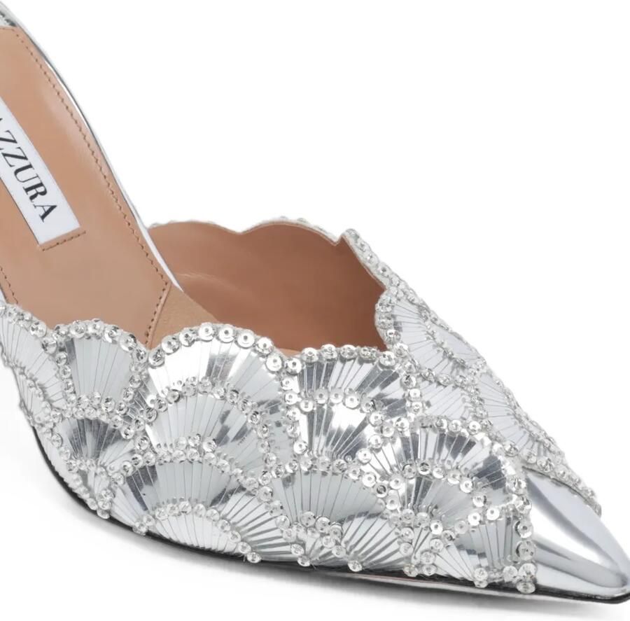 Aquazzura Ce Soir muiltjes 85 Zilver - Foto 2