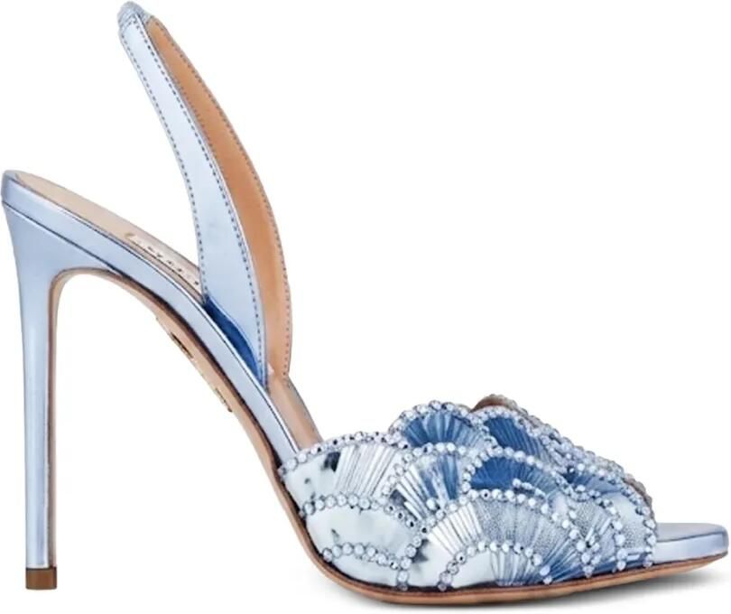 Aquazzura Ce Soir sandalen met schelpenpatroon Blauw