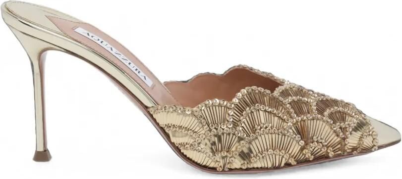 Aquazzura Ce Soir sandalen verfraaid met pailletten Goud