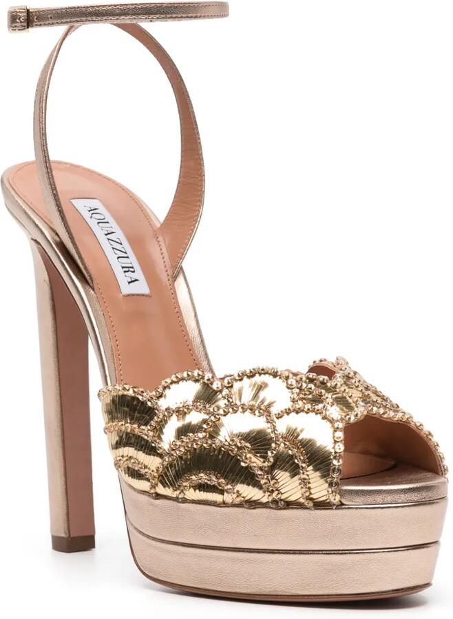 Aquazzura Ce Soir sandals plateau 130 Goud - Foto 2