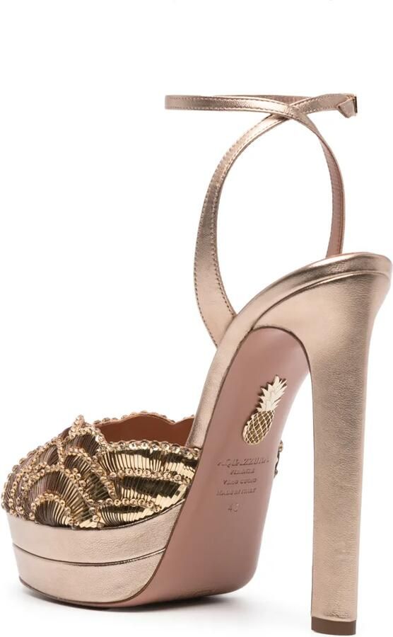 Aquazzura Ce Soir sandals plateau 130 Goud - Foto 3