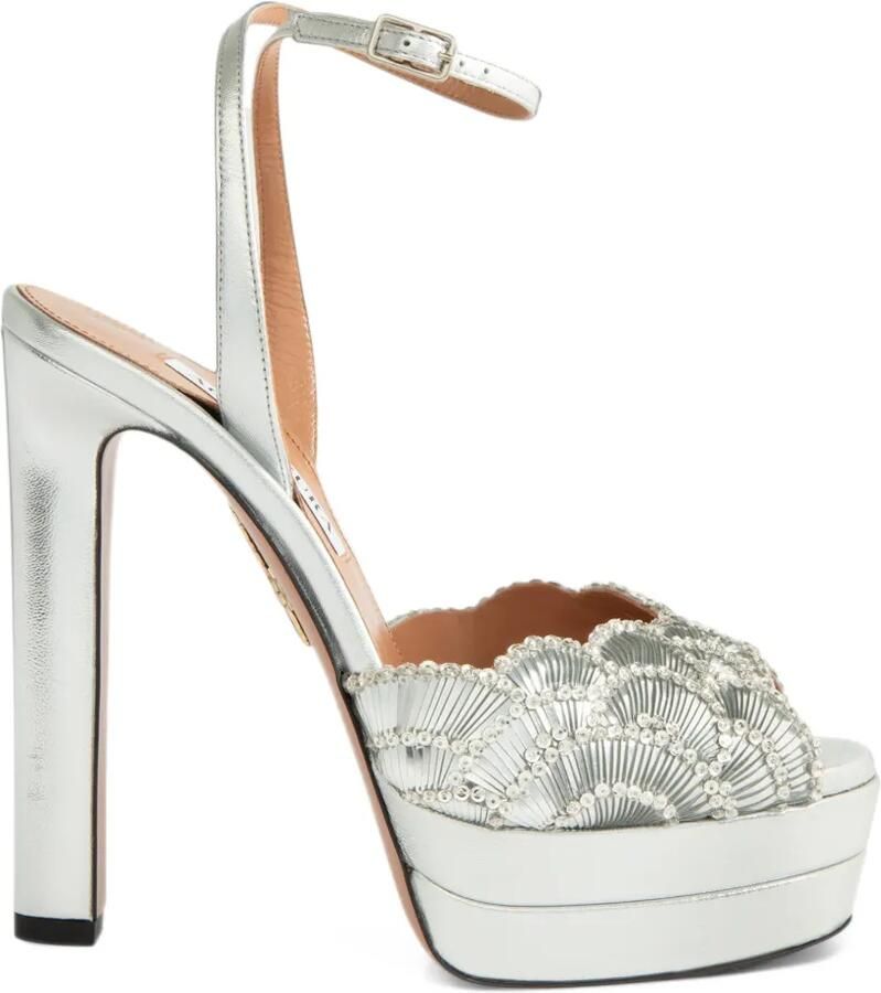 Aquazzura Ce Soir sandals Plateau 130 Zilver