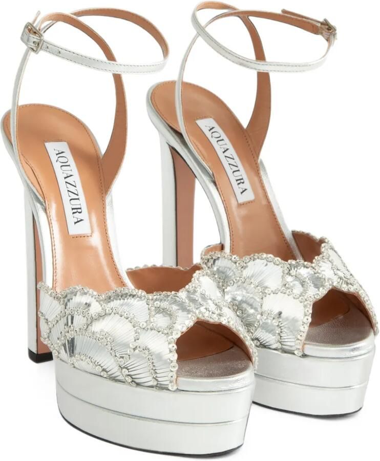 Aquazzura Ce Soir sandals Plateau 130 Zilver - Foto 3