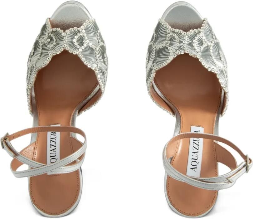 Aquazzura Ce Soir sandals Plateau 130 Zilver - Foto 4