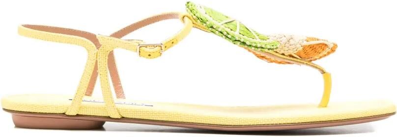 Aquazzura Citrus Sugar sandalen Geel
