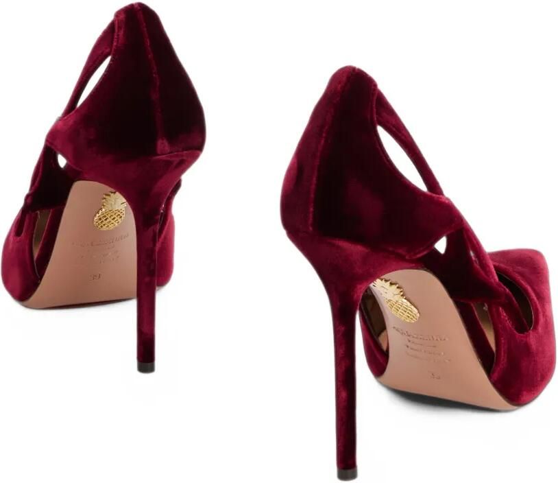 Aquazzura Contour velvet pumps Rood - Foto 2