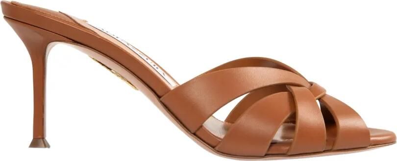 Aquazzura Copacabana geknoopte leren muiltjes Bruin