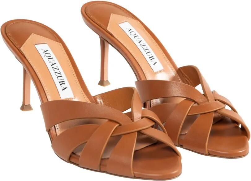 Aquazzura Copacabana geknoopte leren muiltjes Bruin - Foto 4
