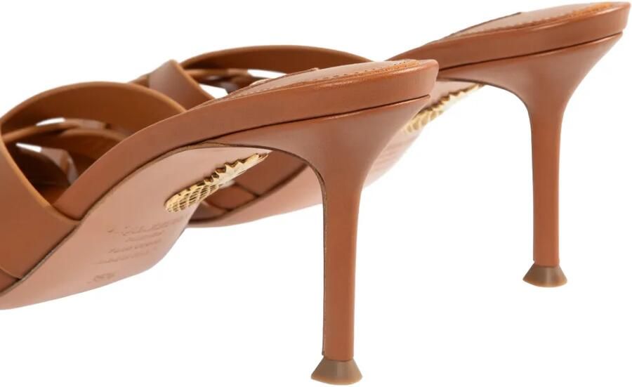 Aquazzura Copacabana geknoopte leren muiltjes Bruin - Foto 3