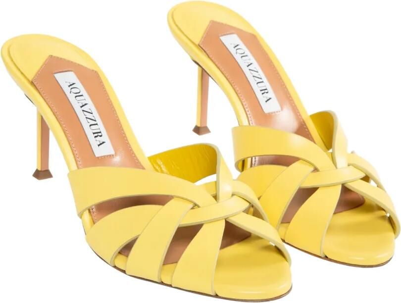 Aquazzura Copacabana geknoopte leren sandalen Geel - Foto 3