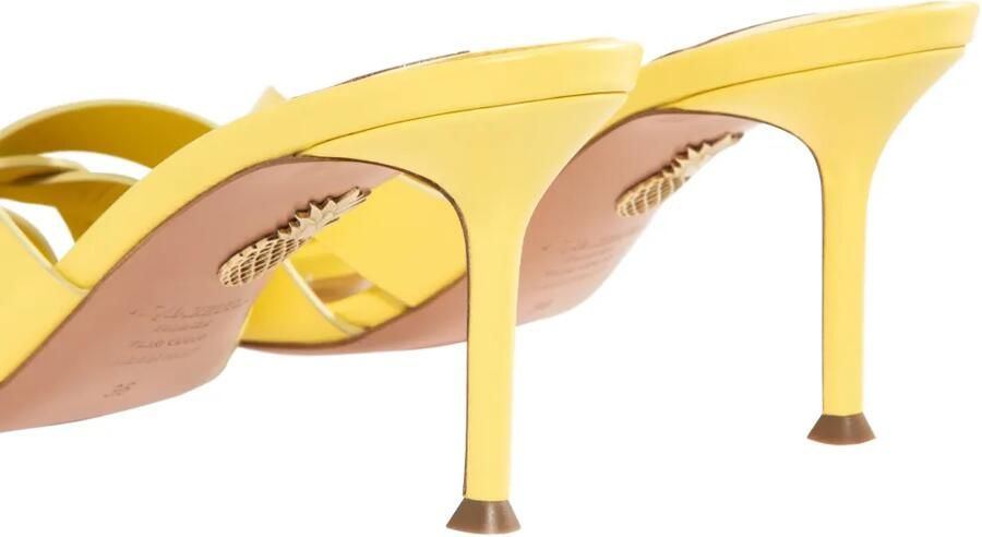 Aquazzura Copacabana geknoopte leren sandalen Geel - Foto 4
