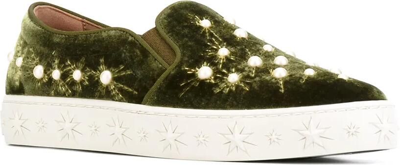 Aquazzura Cosmic Pearls slip-On Groen - Foto 4