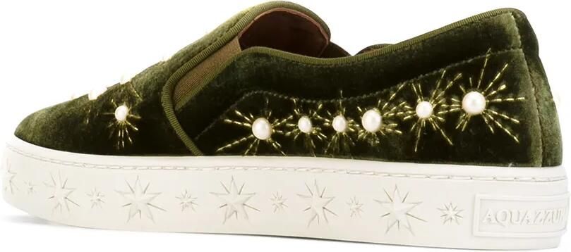 Aquazzura Cosmic Pearls slip-On Groen - Foto 3