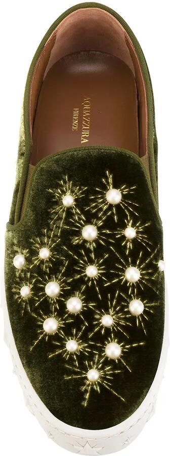 Aquazzura Cosmic Pearls slip-On Groen - Foto 2