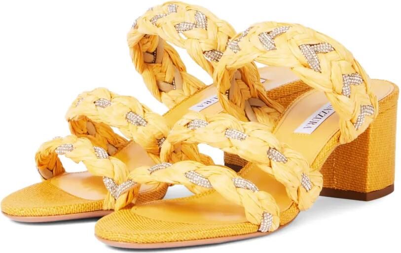 Aquazzura Costiera sandalen verfraaid met kristallen Geel