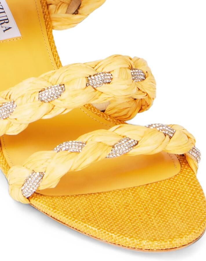 Aquazzura Costiera sandalen verfraaid met kristallen Geel - Foto 2