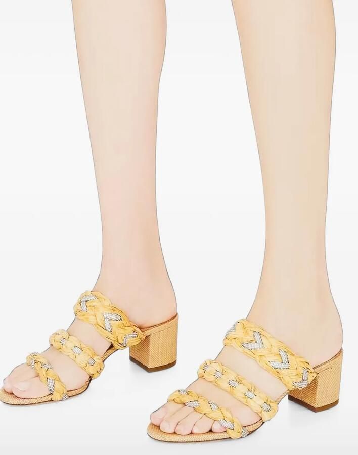 Aquazzura Costiera sandalen verfraaid met kristallen Geel - Foto 3