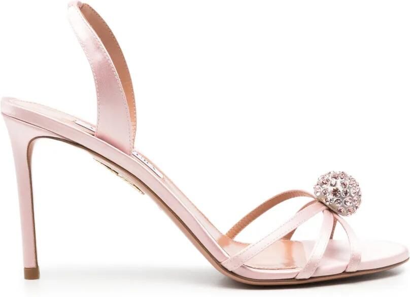 Aquazzura Crystal Bubble sandalen Roze