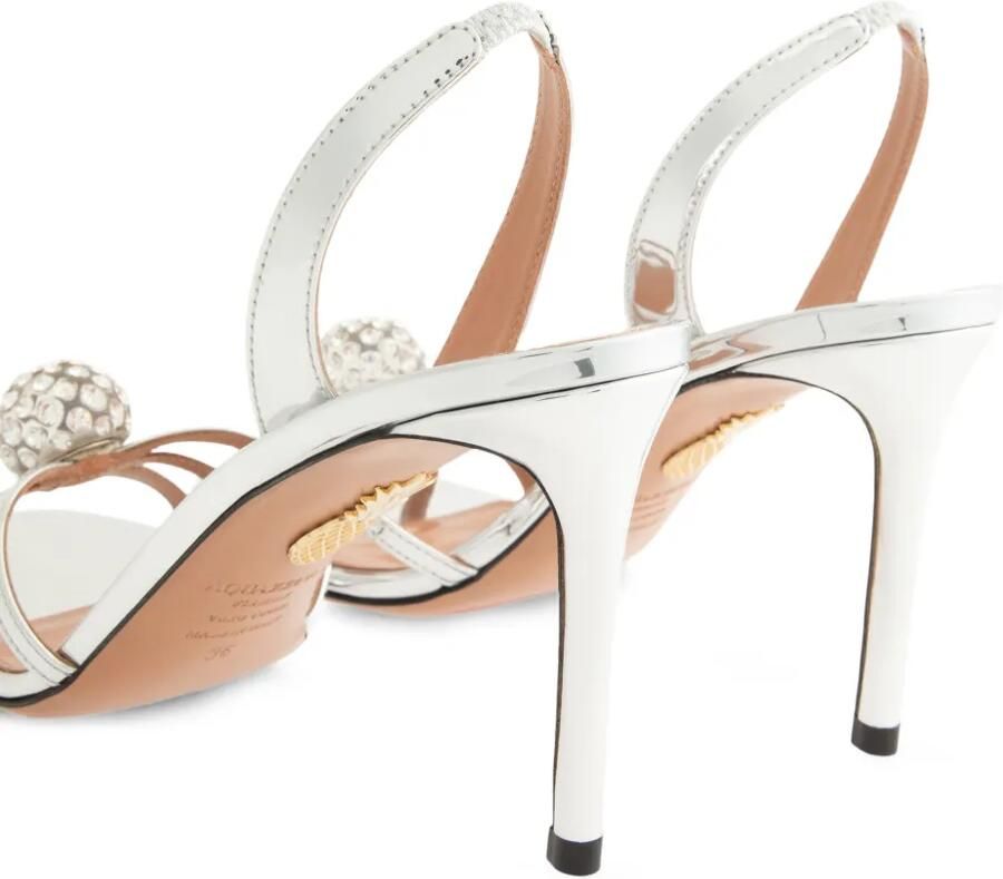 Aquazzura Crystal Bubble sandalen Zilver - Foto 2