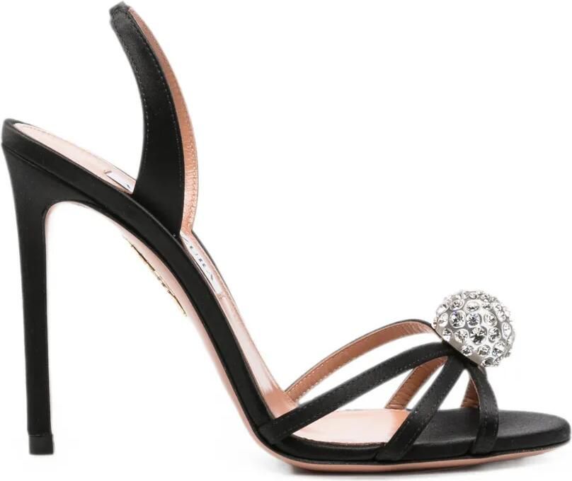 Aquazzura Crystal Bubble slingback sandalen Zwart