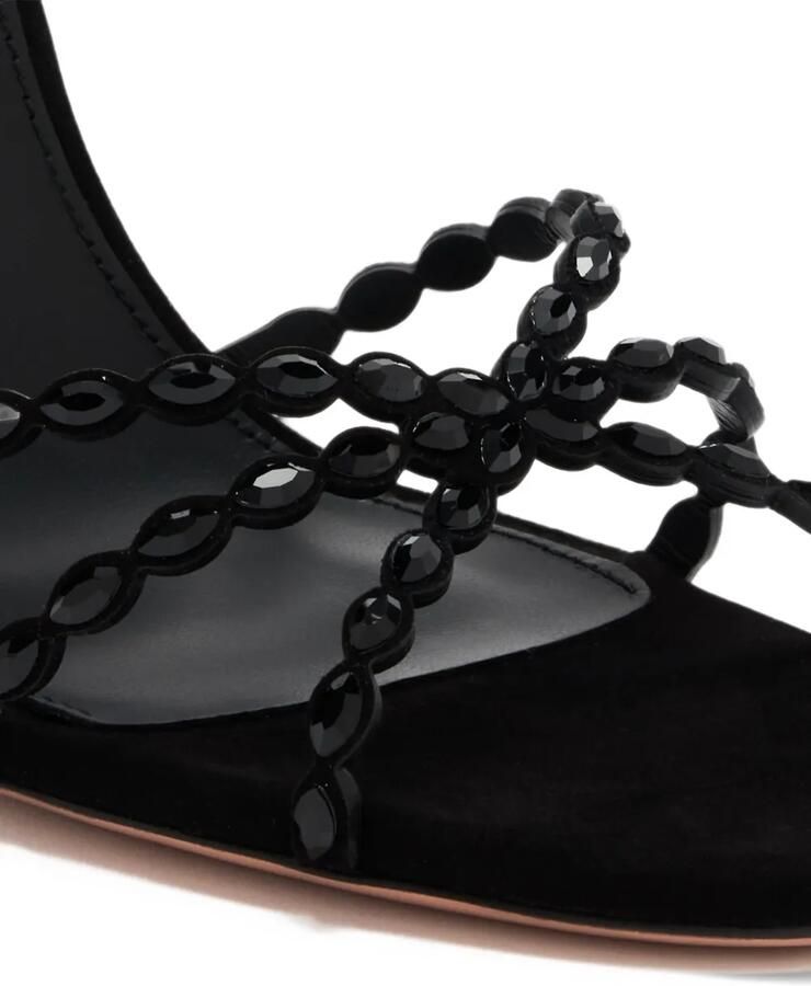Aquazzura crystal-embellished suede sandals Zwart - Foto 2