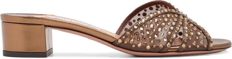 Aquazzura Crystal Lover sandalen Bruin