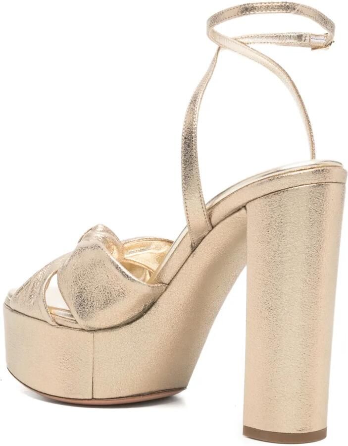 Aquazzura Cupid knotted platform sandals Goud - Foto 3