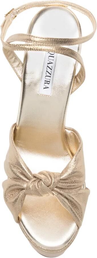 Aquazzura Cupid knotted platform sandals Goud - Foto 4