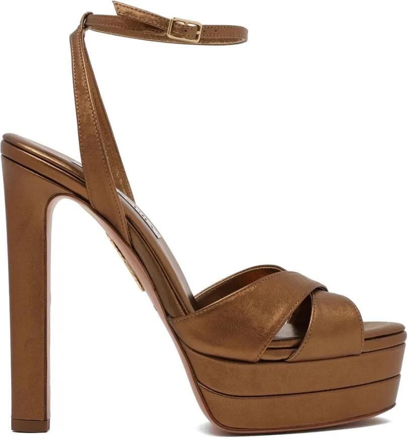 Aquazzura Divine sandalen met plateauzool Bruin