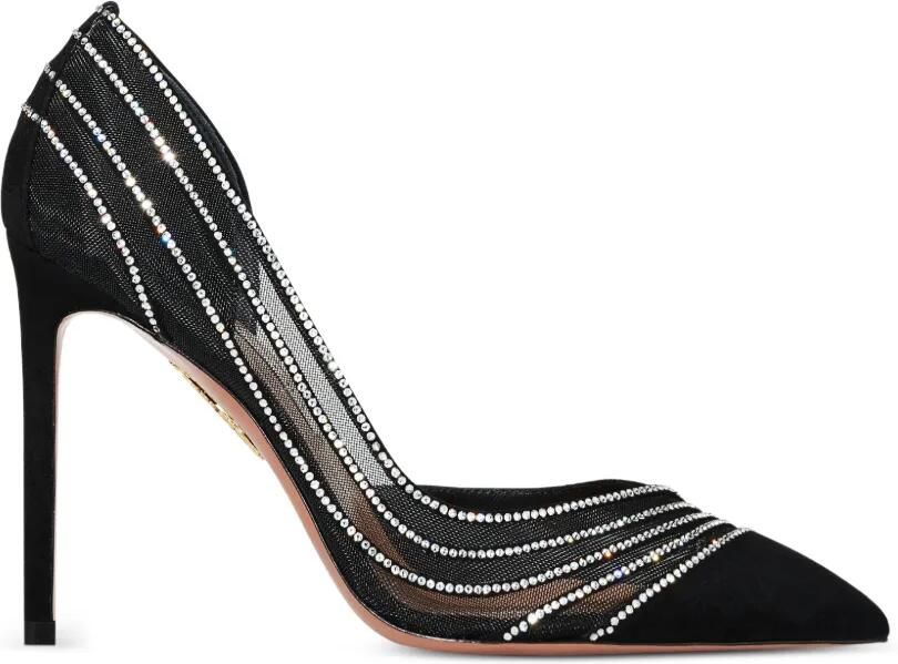 Aquazzura Dream Girl pumps met kristallen hak Zwart