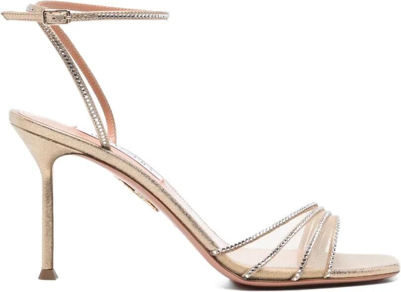Aquazzura Dream Girl sandalen verfraaid met kristallen Goud