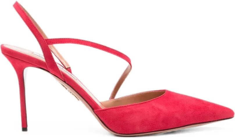 Aquazzura Dynasty slingback pumps met hak Rood
