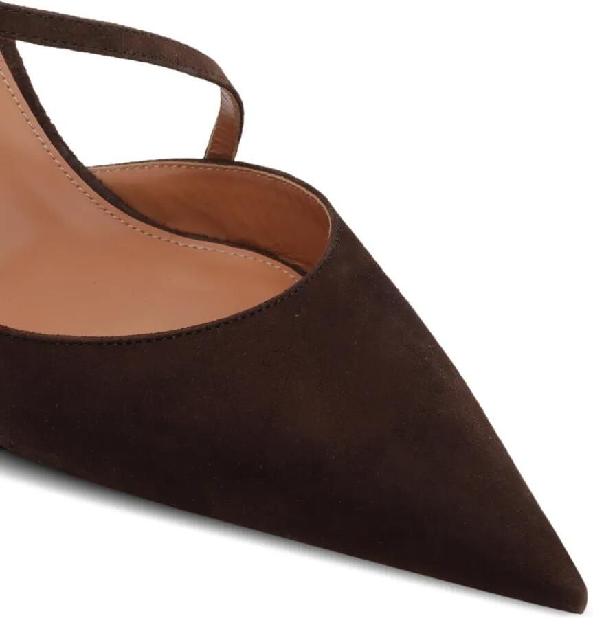 Aquazzura Dynasty suède slingbacks Bruin - Foto 2