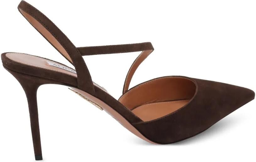 Aquazzura Dynasty suède slingbacks Bruin - Foto 3