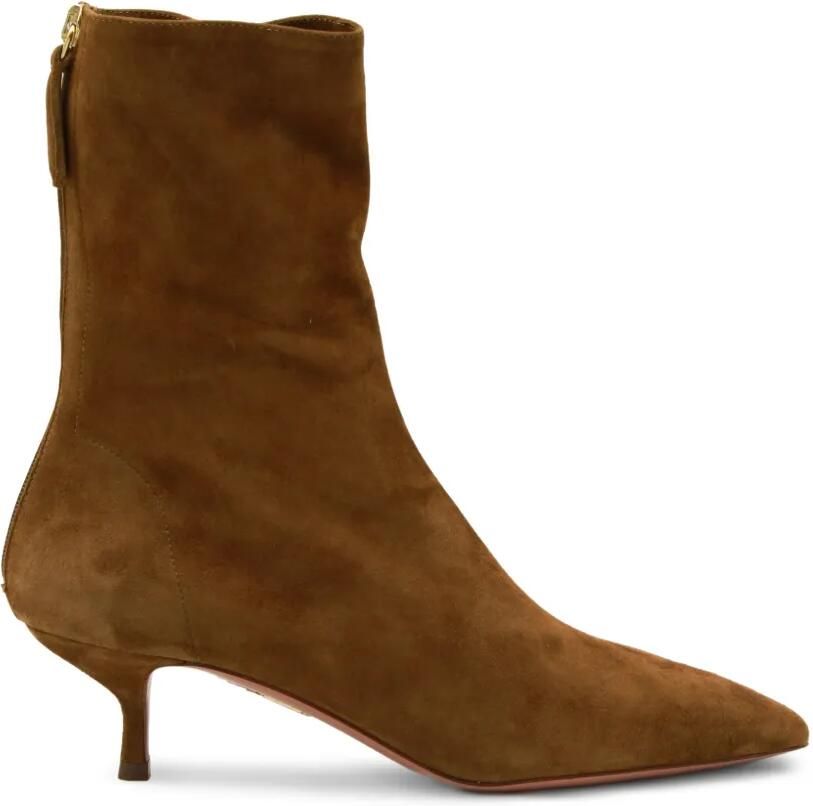 Aquazzura Enkellaarzen met puntige neus Bruin - Foto 2