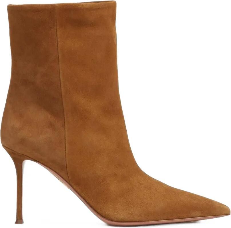 Aquazzura Enkellaarzen met puntige neus Bruin