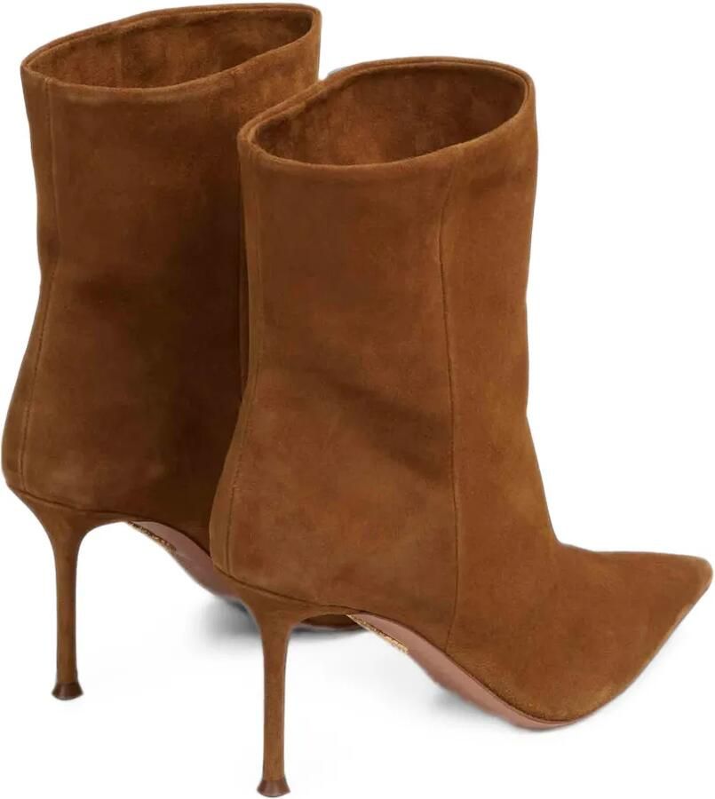 Aquazzura Enkellaarzen met puntige neus Bruin - Foto 2