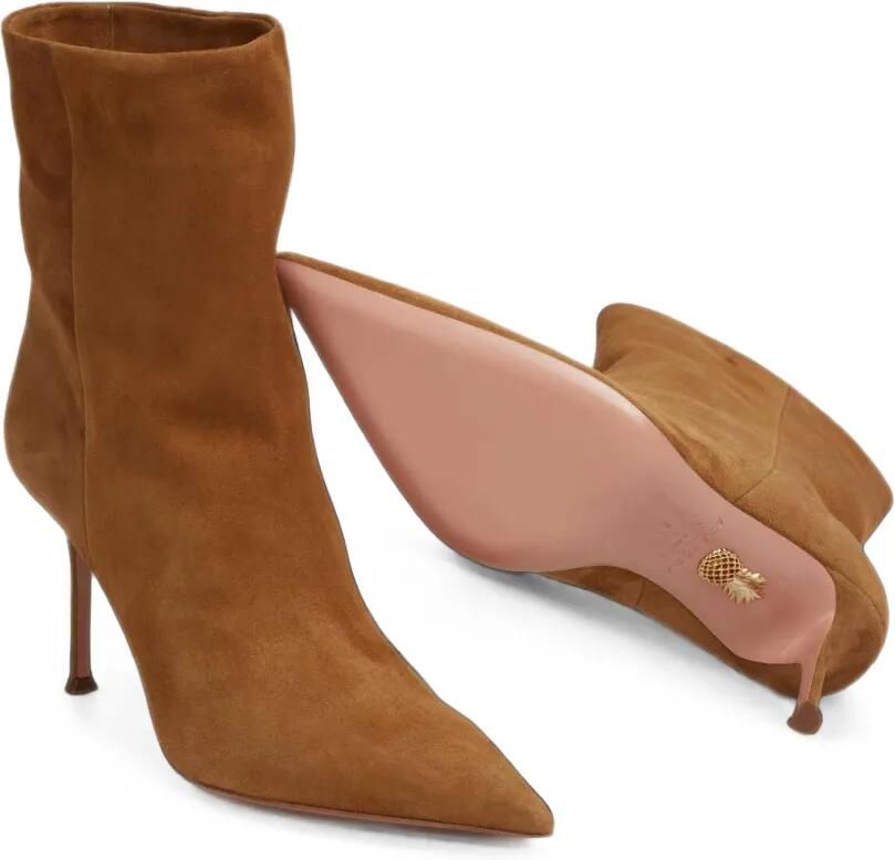 Aquazzura Enkellaarzen met puntige neus Bruin - Foto 4