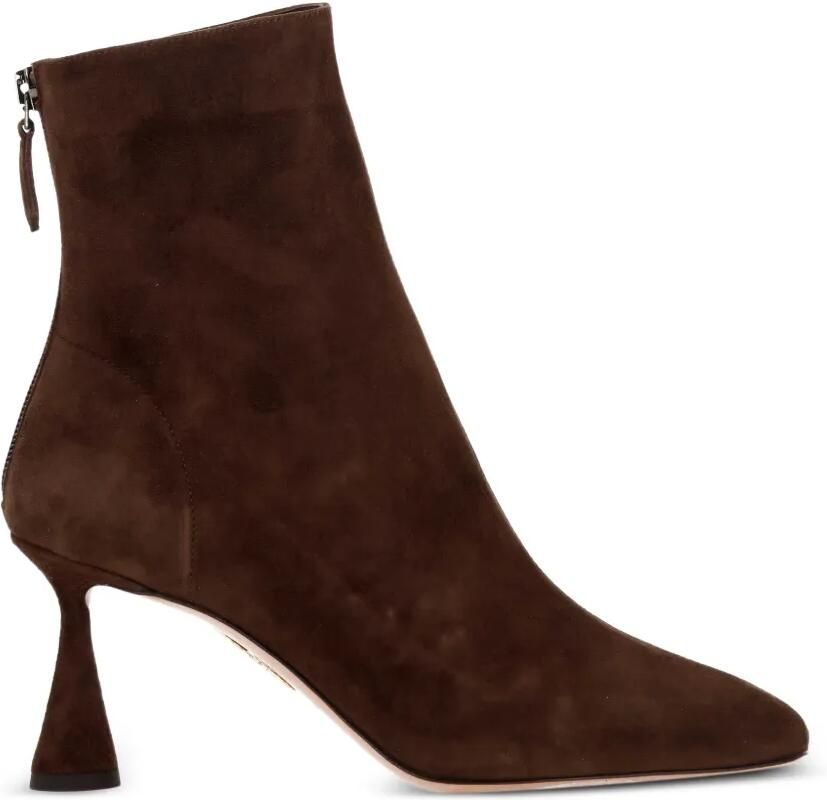 Aquazzura Enkellaarzen met rits Bruin