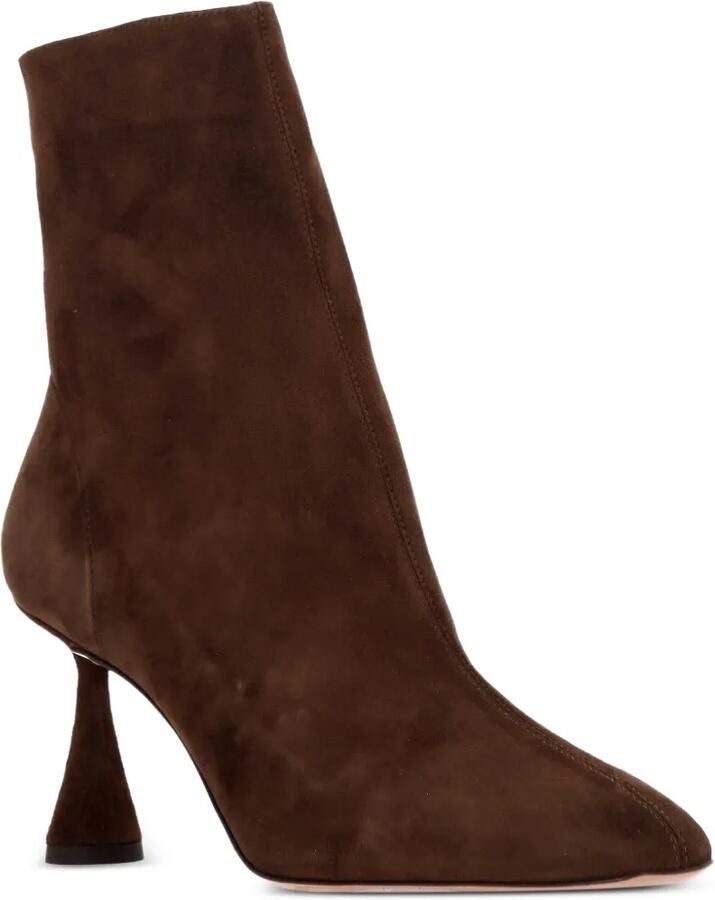Aquazzura Enkellaarzen met rits Bruin - Foto 2