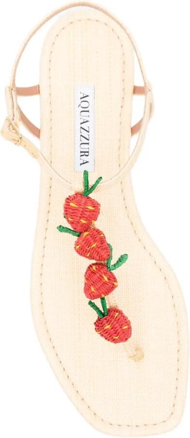 Aquazzura Fragolina Sugar sandalen verfraaid met aardbeien Beige - Foto 2