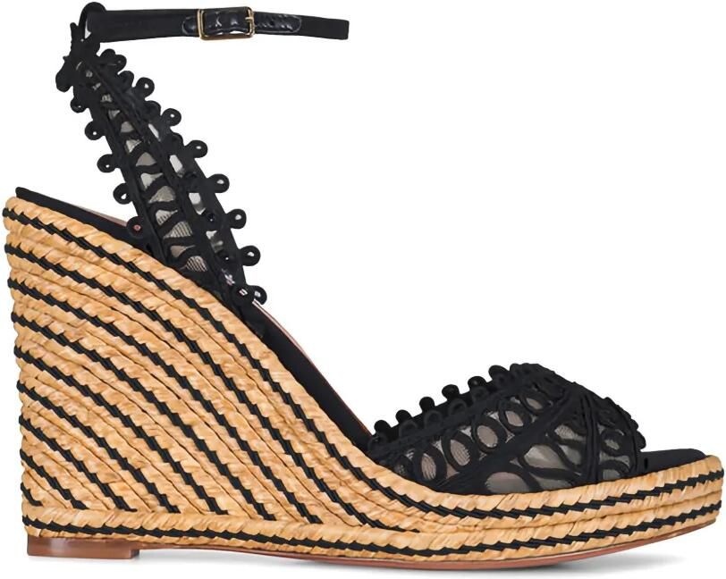 Aquazzura Gevlochten espadrilles Zwart