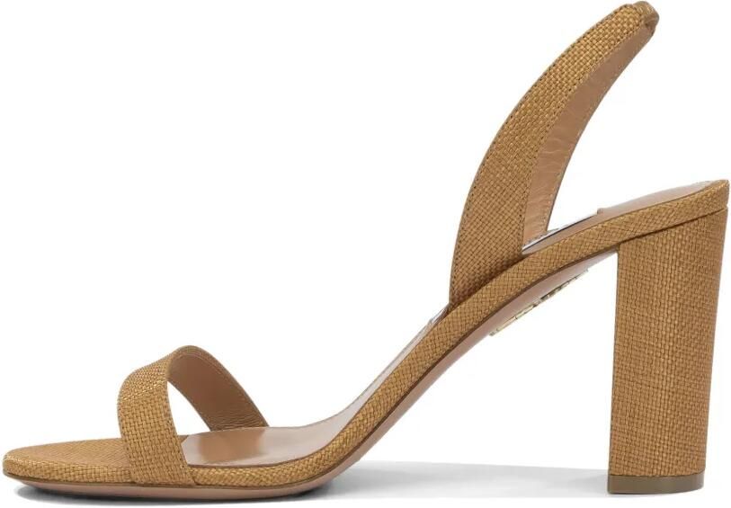 Aquazzura Geweven slingback sandalen Beige - Foto 5