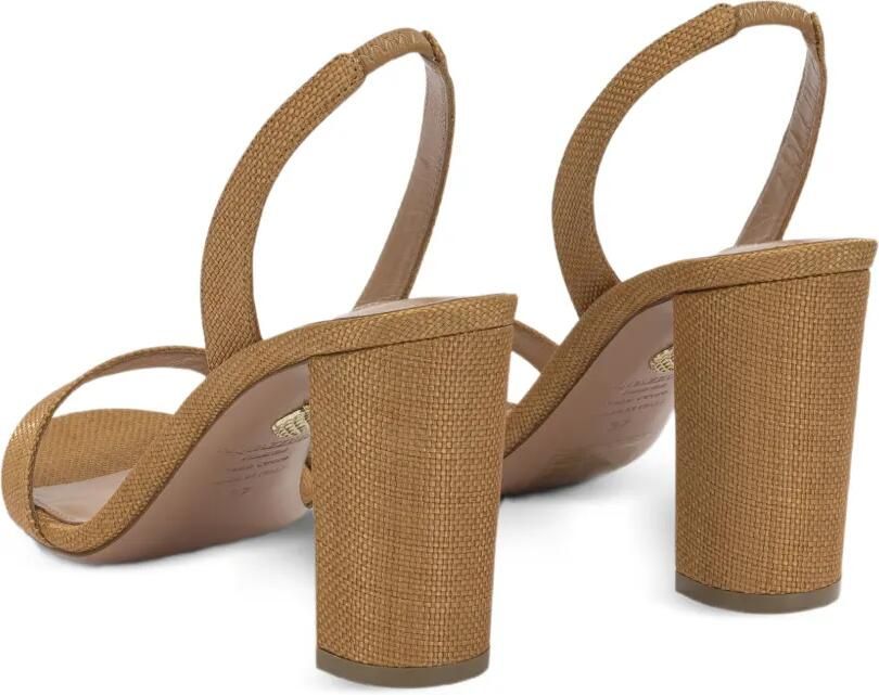 Aquazzura Geweven slingback sandalen Beige - Foto 4