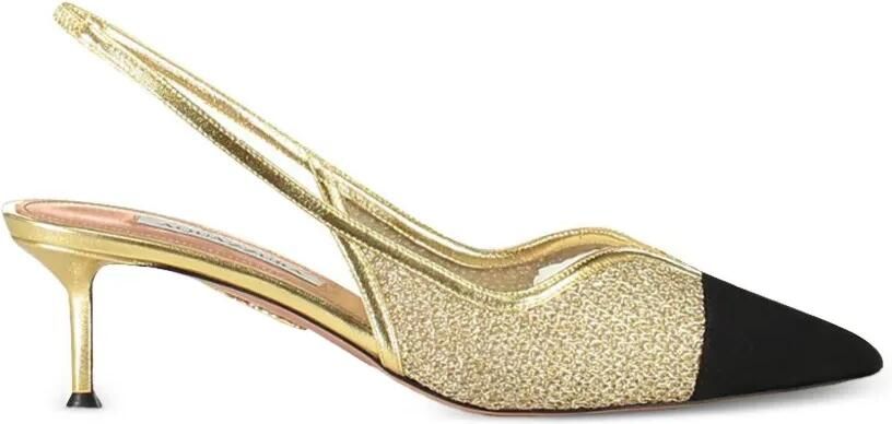 Aquazzura Gia pumps met mesh Goud