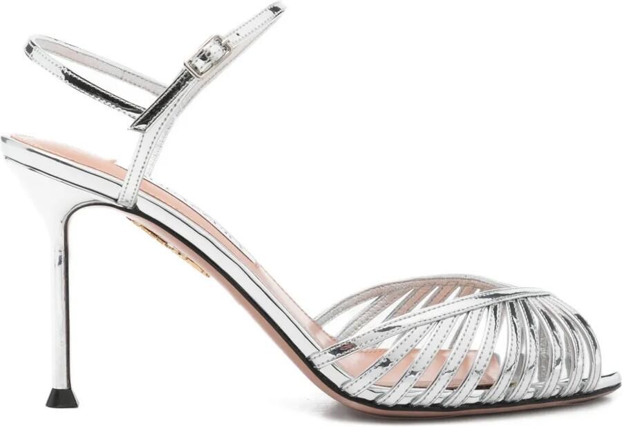 Aquazzura Hold Me sandalen met hak Zilver