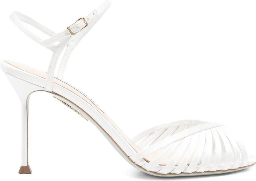 Aquazzura Hold Me witte sandalen